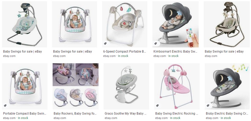 Image of Infant Baby Swings for Sale on eBay
