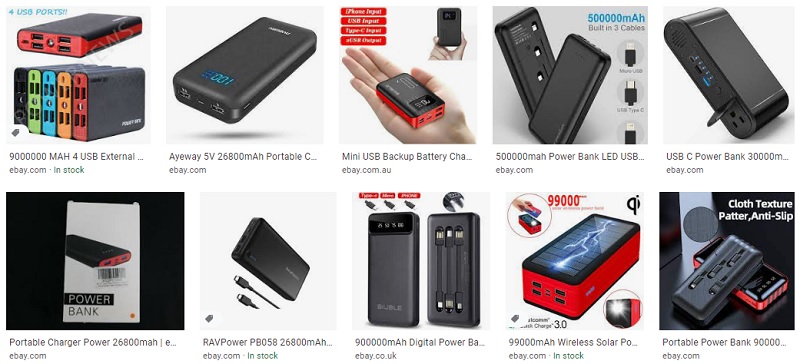 Image of Portable Chargers on eBay