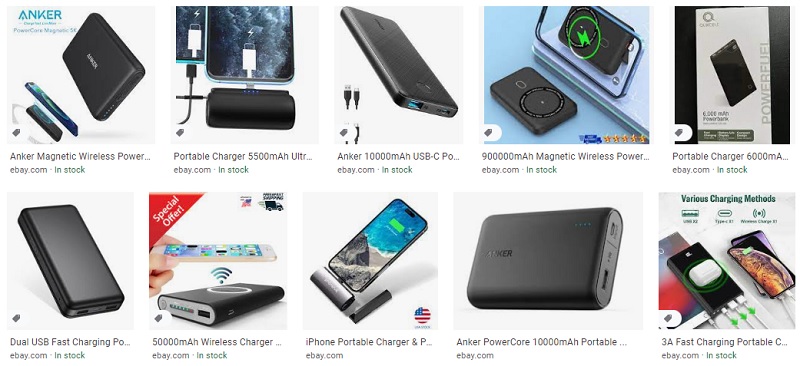 Image of Portable Chargers for iPhone on eBay