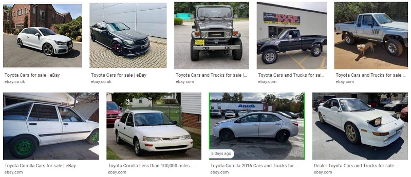 Toyota Used Cars for Sale on eBay