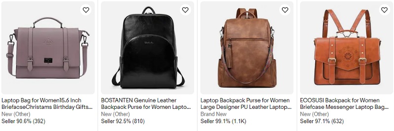 Leather Laptop Backpacks for Women on eBay