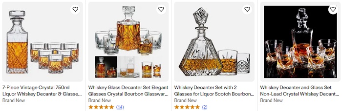 60th Birthday Gift Ideas for Men - Personalized Crystal Whiskey Decanter Set