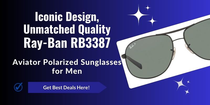 Ray-Ban RB3387 Aviator Polarized Sunglasses for Men